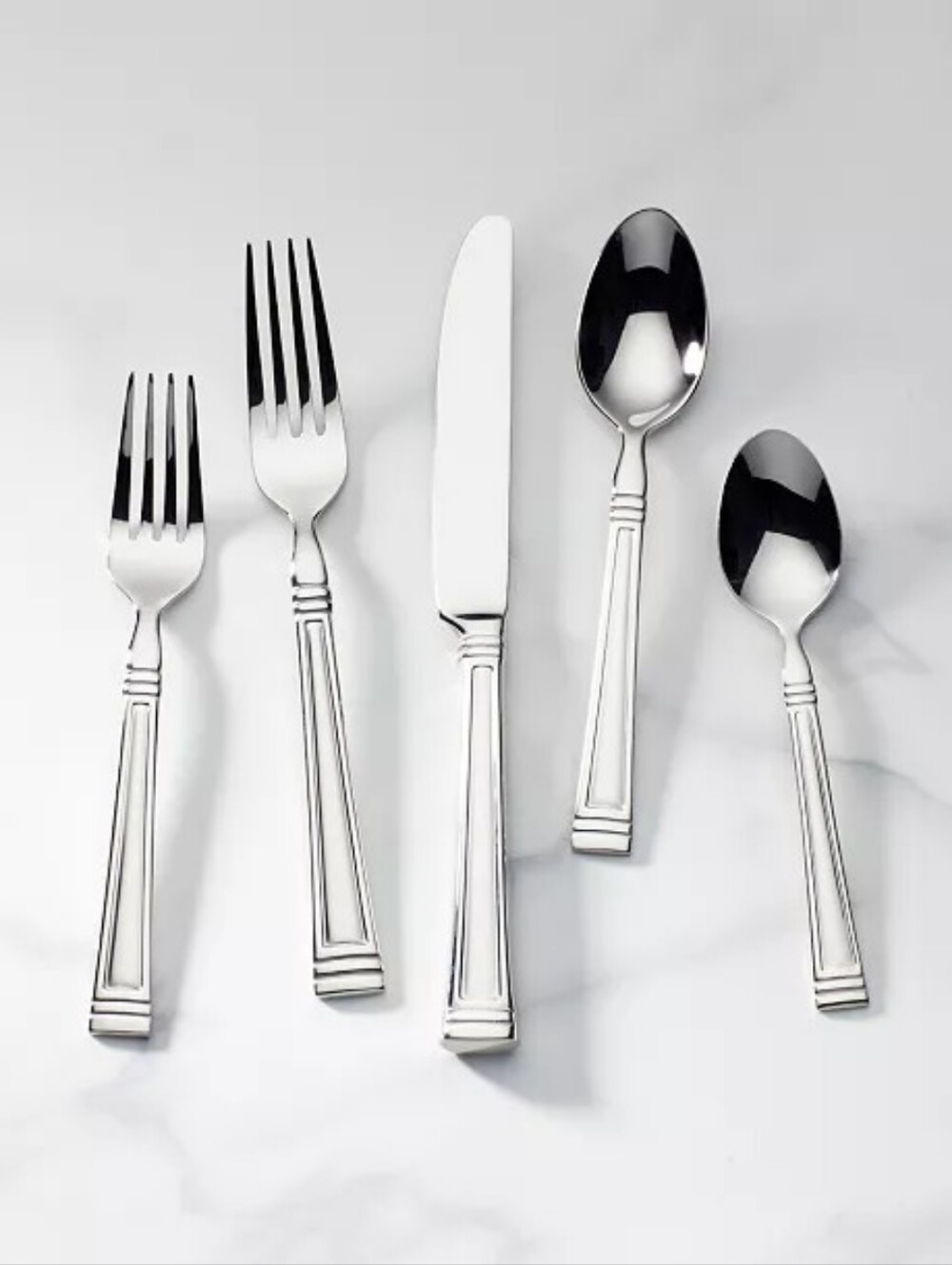 Lenox Esquire 65-Piece Stainless Steel Flatware Set  Service for 12